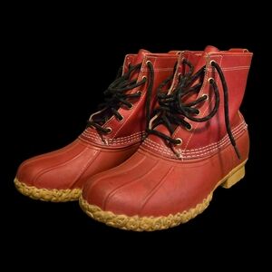 Vintage Red LL Bean Red Duck Boots